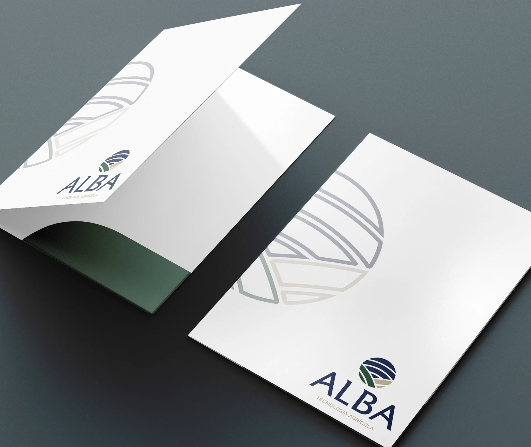 Alba Tecnologia Agrícola — aplicações da identidade visual