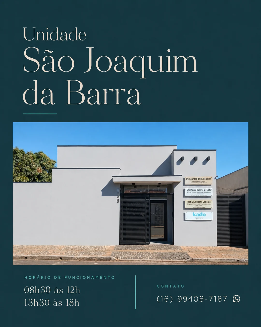 Comunicação da unidade de São Joaquim da Barra.