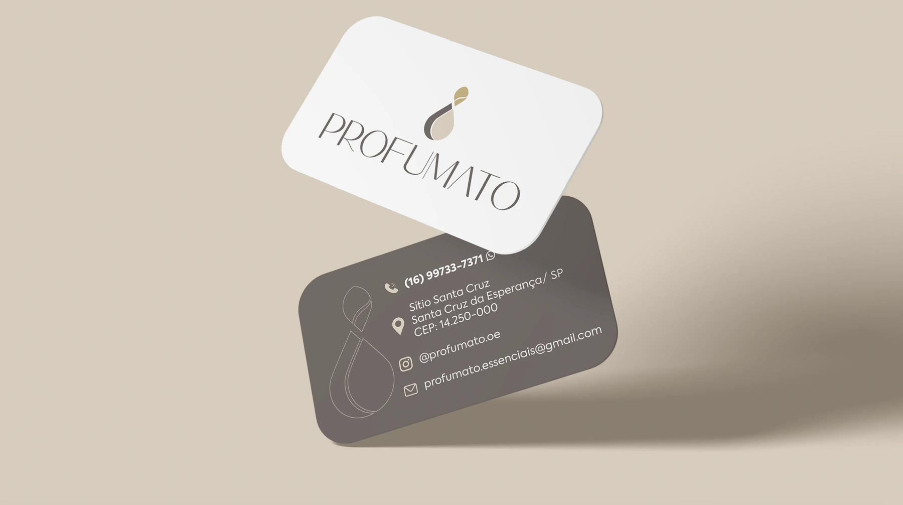 Profumato — aplicações da identidade visual