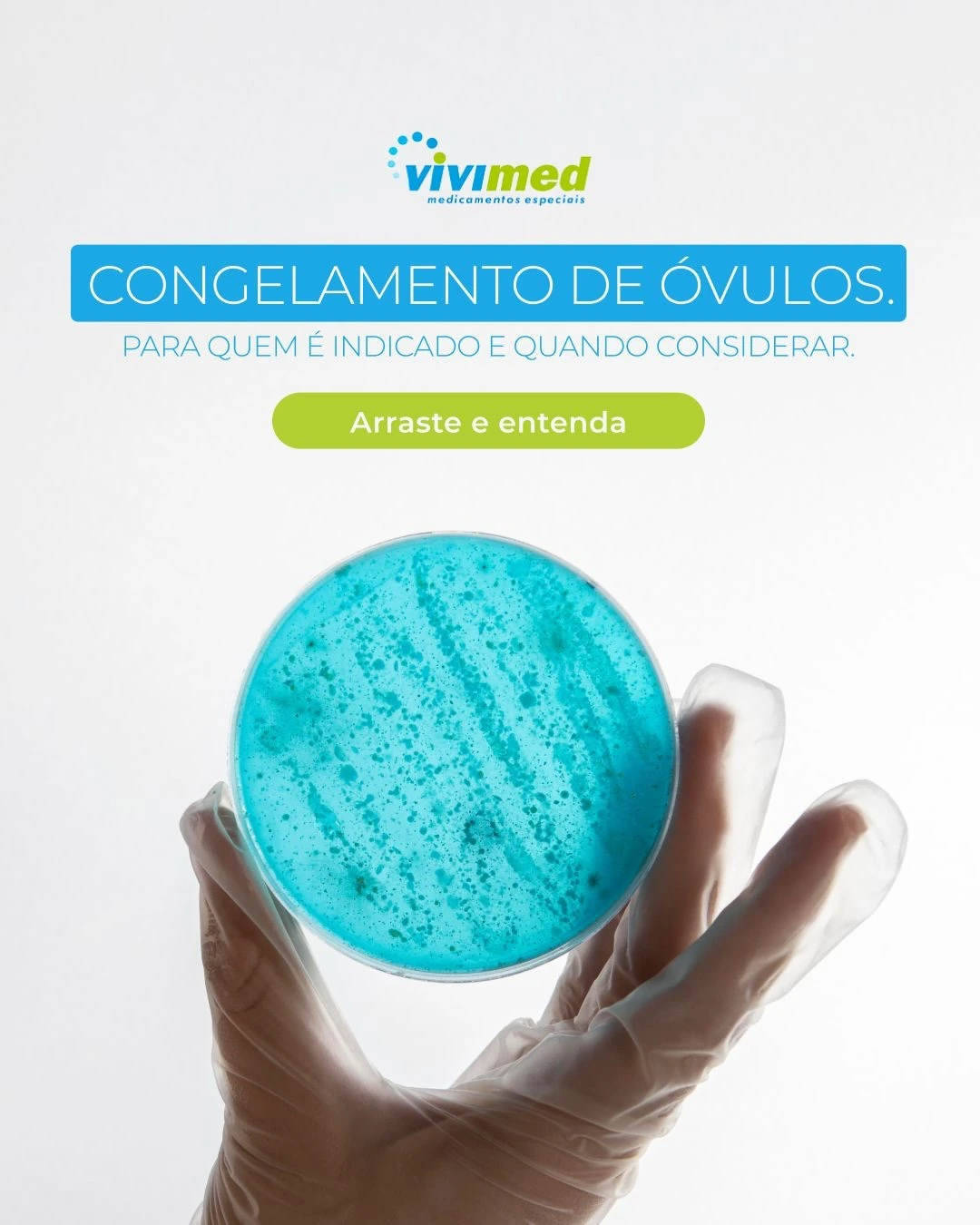 Conteúdo educativo sobre congelamento de óvulos.
