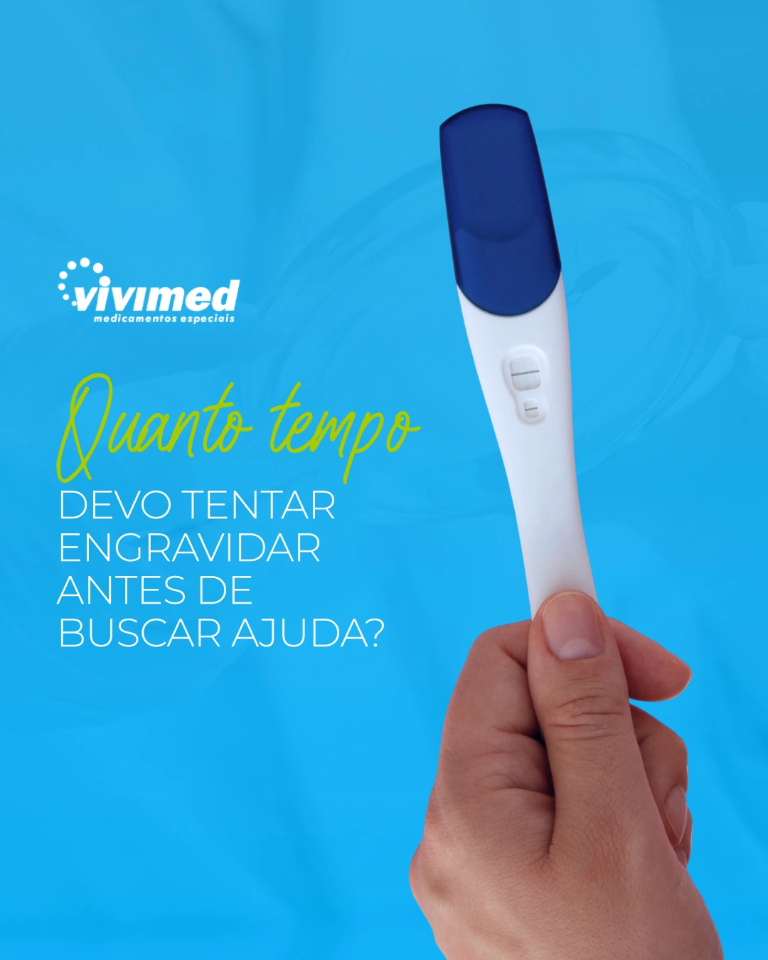 Post sobre o momento de buscar ajuda para engravidar.
