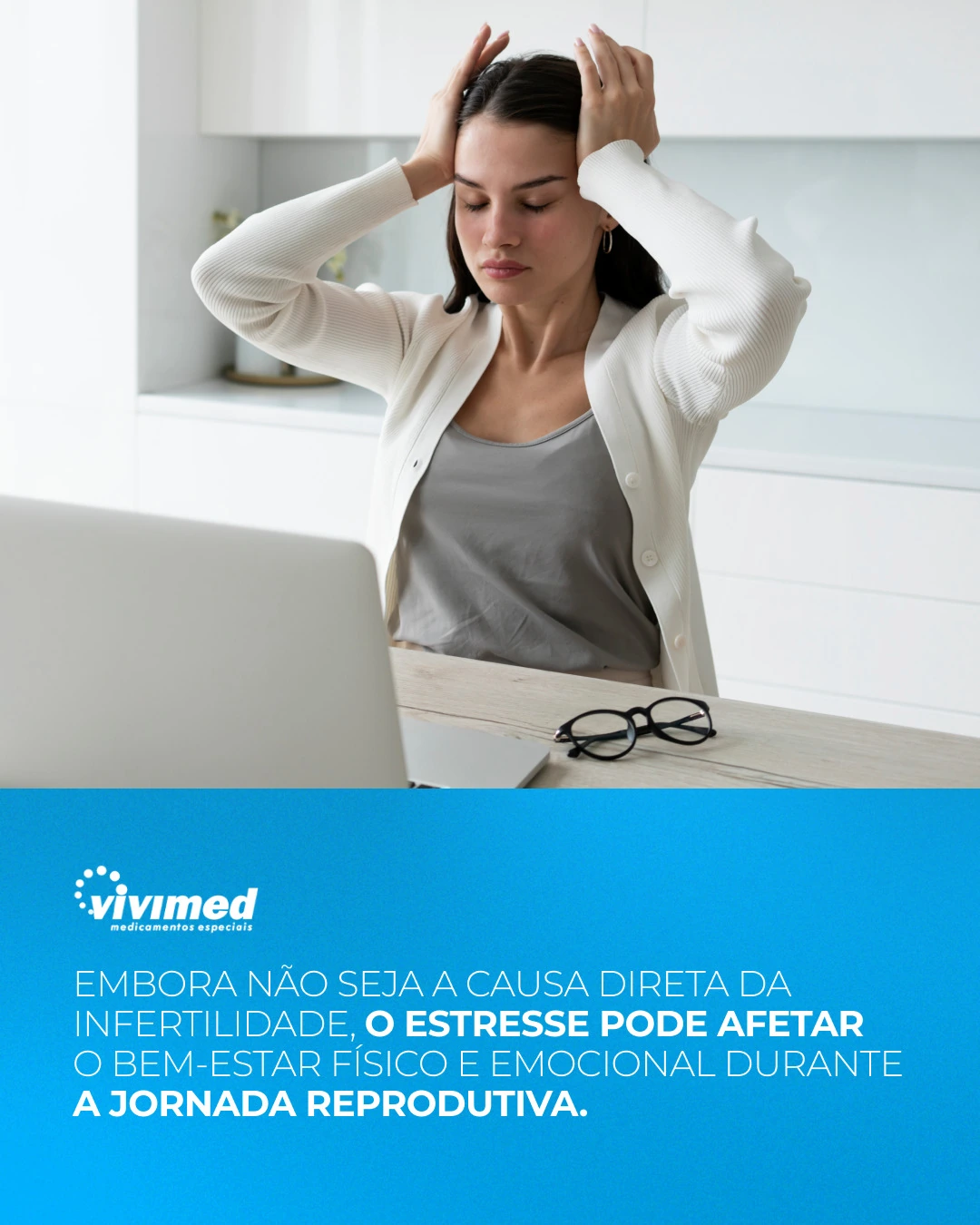 Post sobre infertilidade e o impacto emocional da jornada reprodutiva.